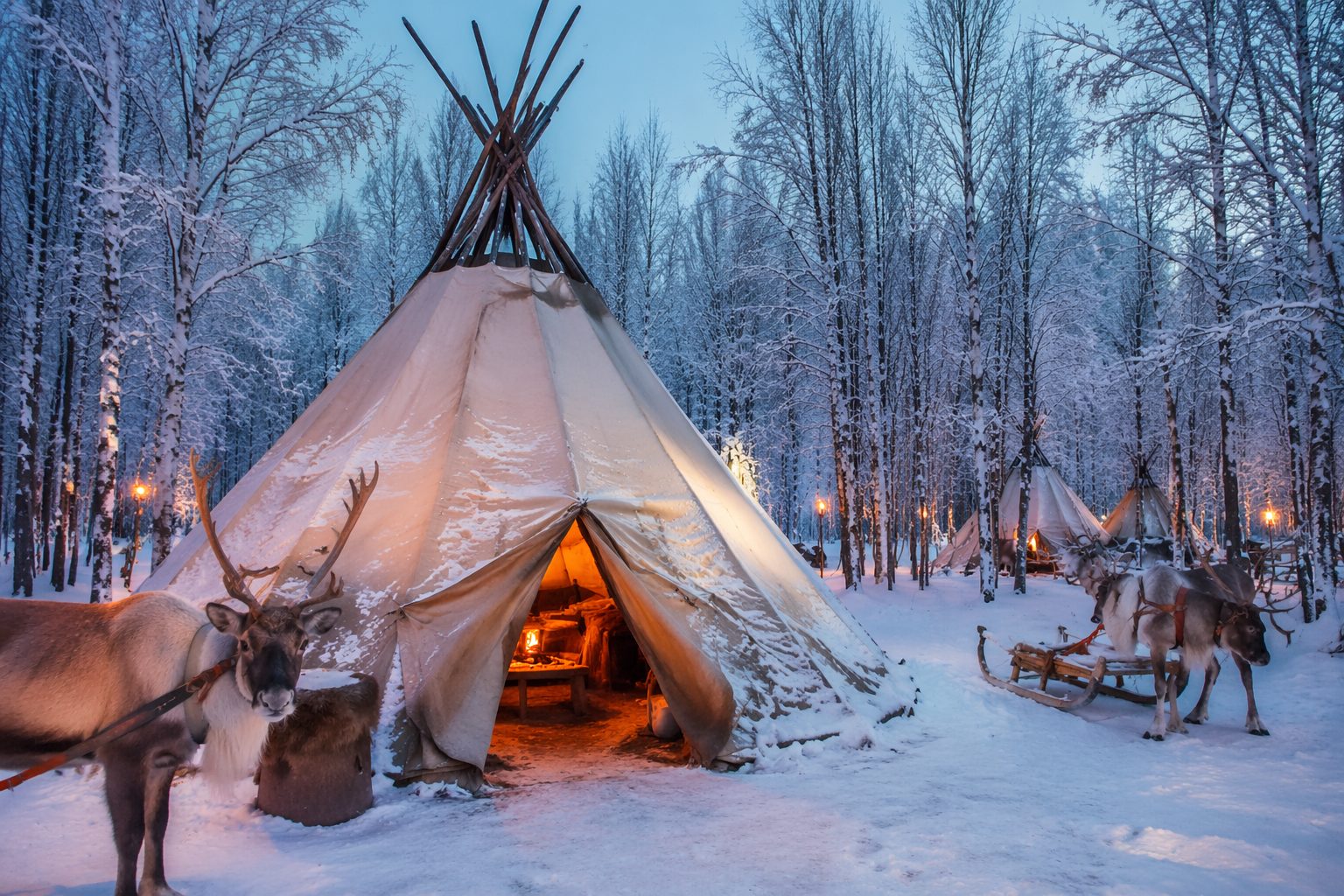Lavvu tent Lapland safari